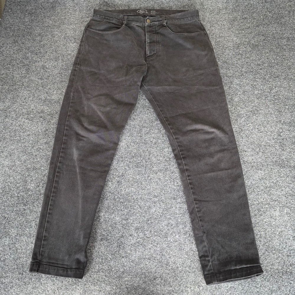 Alex Crane Jeans Mens 32x29‎ Gray Button Fly Sustainable Minimalist Casual Denim